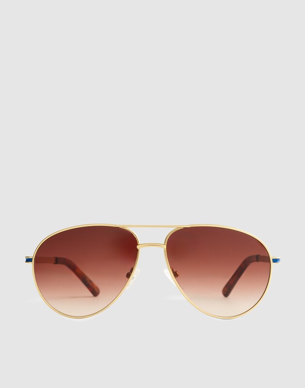 The Leni Aviator Sunglasses DARK BROWN