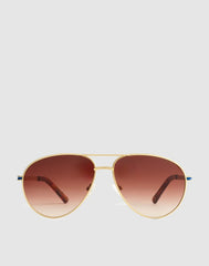 The Leni Aviator Sunglasses DARK BROWN
