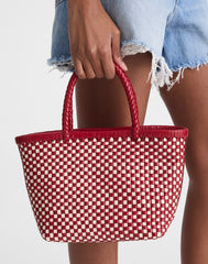 The Signature Woven Mini Tote BRIGHT EMBER MULTI