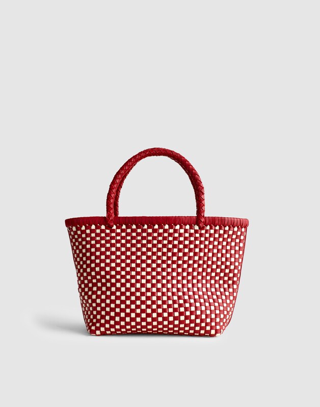 The Signature Woven Mini Tote BRIGHT EMBER MULTI