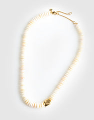 Sculptural Puka Shell Choker Necklace VINTAGE IVORY