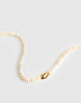 Sculptural Puka Shell Choker Necklace VINTAGE IVORY