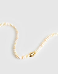Sculptural Puka Shell Choker Necklace VINTAGE IVORY