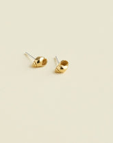 Demi-Fine Shell Stud Earrings 14K GOLD