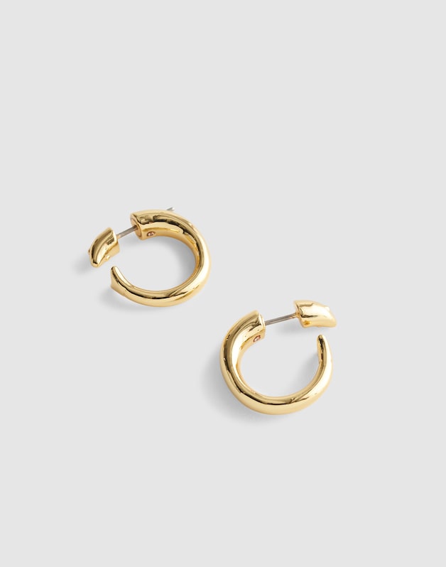Fish Split Hoop Earrings ANTIQUE GOLD