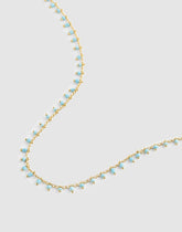 Enamel Chain Choker Necklace TURQUOISE MULTI