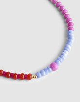 Semiprecious Beaded Choker Necklace WARM WISTERIA