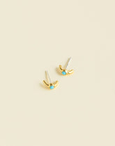 Demi-Fine Illusion Stud Earrings TURQUOISE MULTI