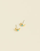 Demi-Fine Illusion Stud Earrings TURQUOISE MULTI