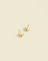 Demi-Fine Illusion Stud Earrings TURQUOISE MULTI