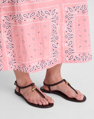 Madewell x Shopbop Iggy Charm T-Strap Sandal in Leather COFFEE BEAN