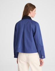 The Billie Short Jacket in Cotton Twill DEEP BLUE