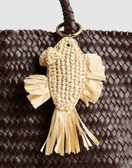 Crochet Fish Bag Charm NATURAL MULTI