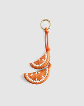Woven Citrus Bag Charm ORANGE SLICE