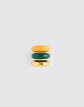 Enameled Donut Bead Clip Set MANGO