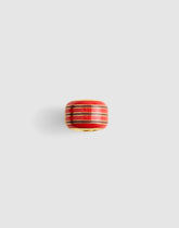 Striped Enamel Bead Clip VARSITY RED