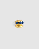 Cabochon-Embellished Bead Clip LAPIS