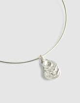 Shell Wire Choker Necklace WARM SILVER
