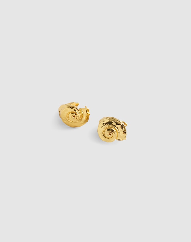 Shell Hoop Earrings ANTIQUE GOLD
