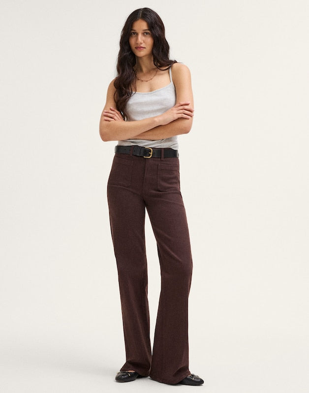 The Emmy Wide-Leg Pant DARK CAROB
