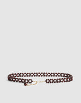 Wooden Bead Belt ANTIQUE GOLD