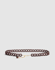 Wooden Bead Belt ANTIQUE GOLD