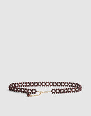 Wooden Bead Belt ANTIQUE GOLD