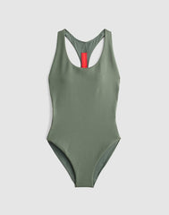 Left On Friday Fast Track One-Piece Swimsuit AGAVE