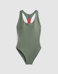 Left On Friday Fast Track One-Piece Swimsuit AGAVE