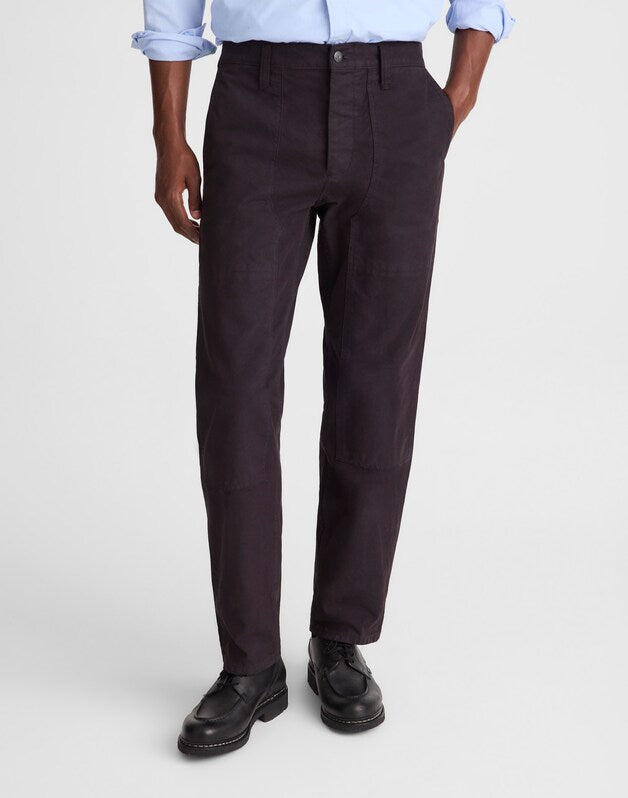 Relaxed Straight Workwear Pants BLACK COAL