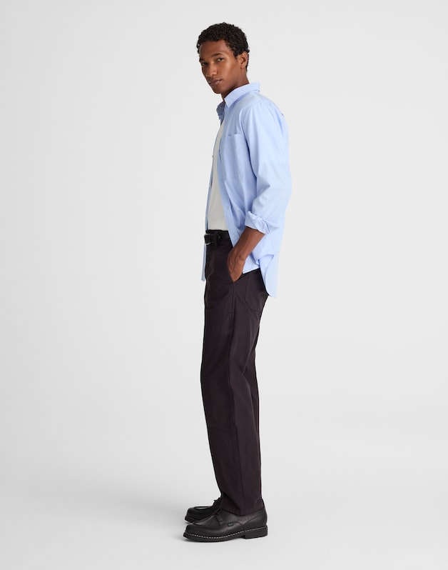 Relaxed Straight Workwear Pants BLACK COAL