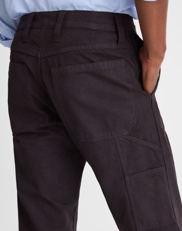 Relaxed Straight Workwear Pants BLACK COAL
