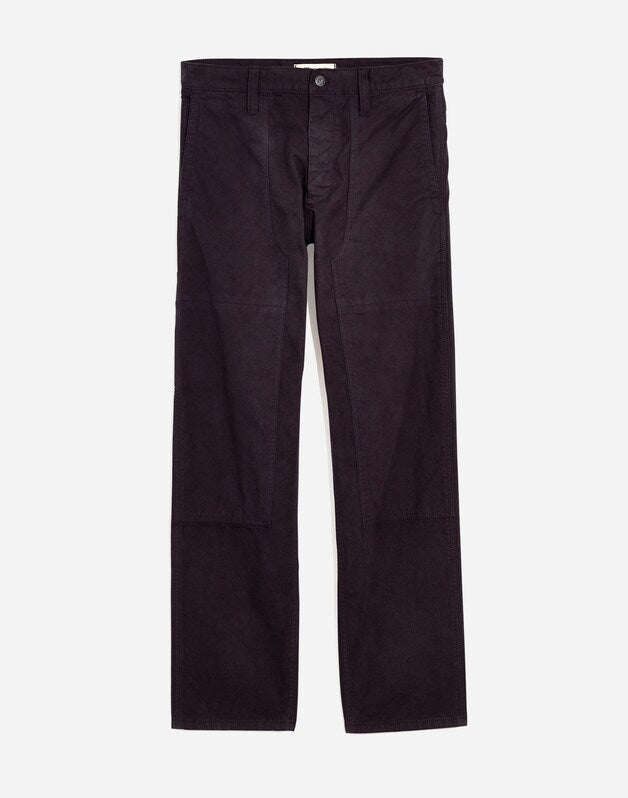 Relaxed Straight Workwear Pants BLACK COAL
