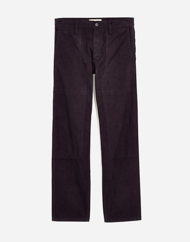 Relaxed Straight Workwear Pants BLACK COAL