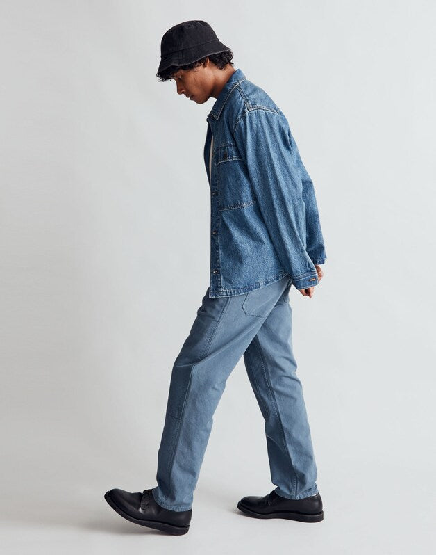 Relaxed Straight Workwear Pants DEEP RIVER