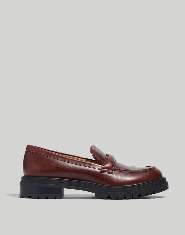 The Bradley Lugsole Loafer in Leather CHERRY WOOD