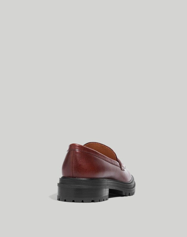 The Bradley Lugsole Loafer in Leather CHERRY WOOD