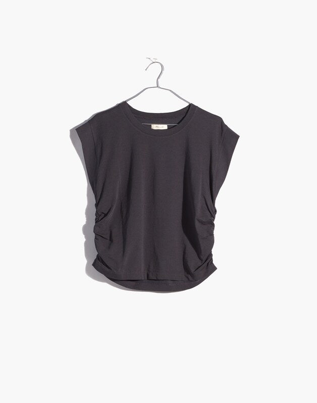 Side-Cinch Muscle Tee TRUE BLACK