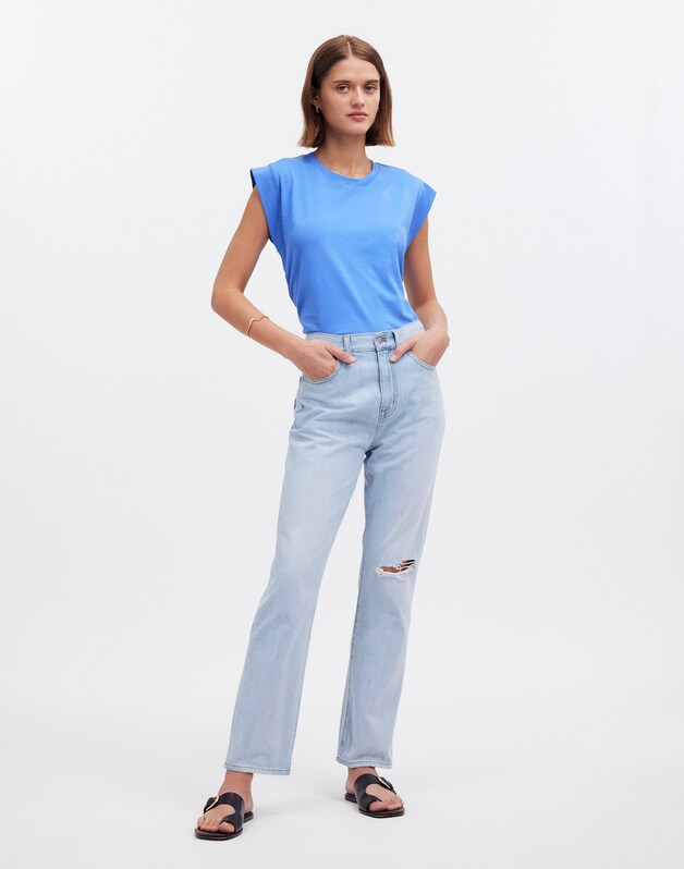 Side-Cinch Muscle Tee CELESTE