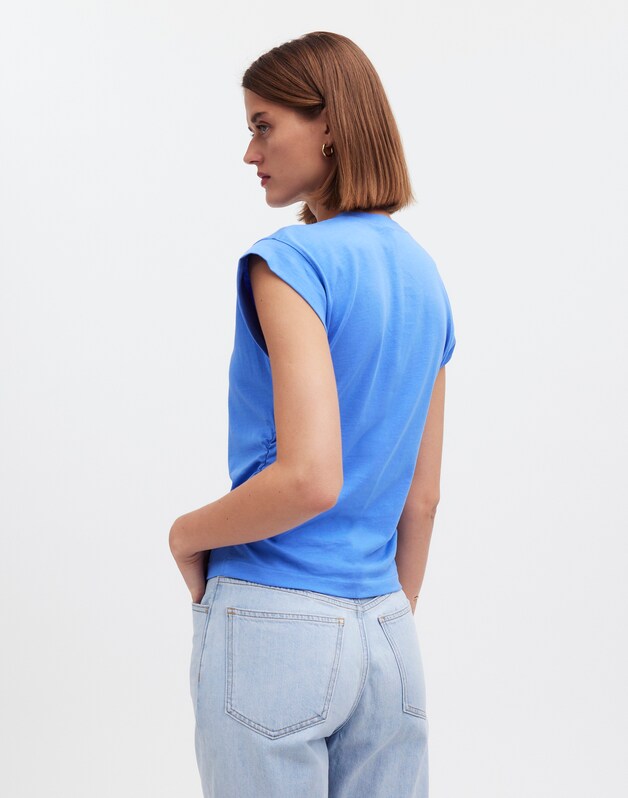 Side-Cinch Muscle Tee CELESTE