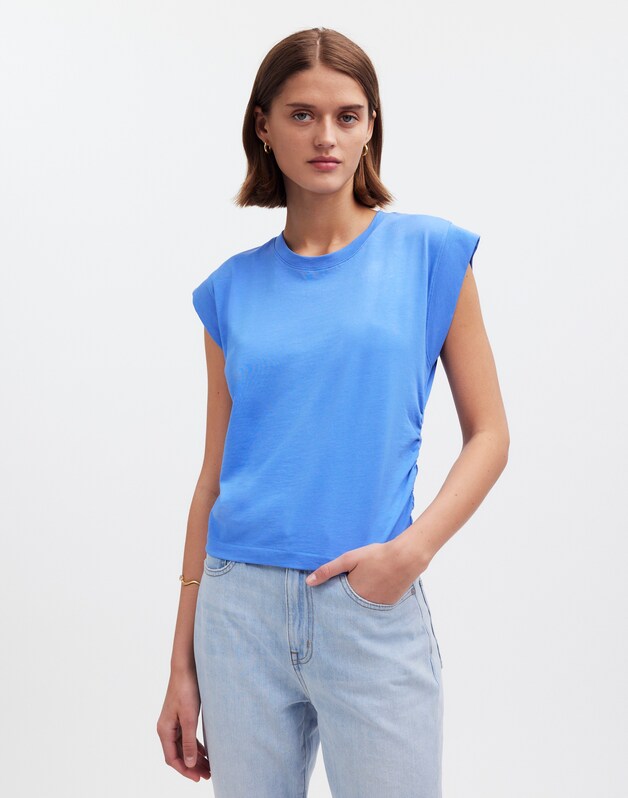 Side-Cinch Muscle Tee CELESTE
