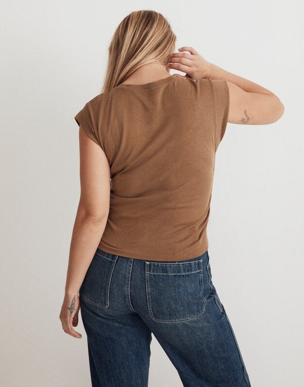 Side-Cinch Muscle Tee FADED BIRCH