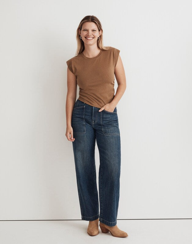 Side-Cinch Muscle Tee FADED BIRCH