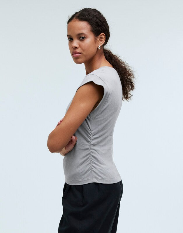 Side-Cinch Muscle Tee DUSK GREY