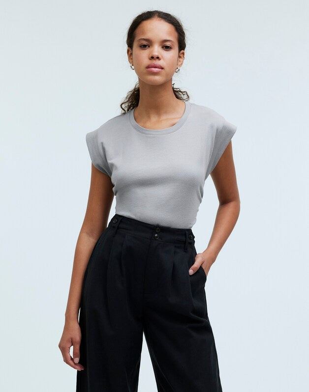 Side-Cinch Muscle Tee DUSK GREY