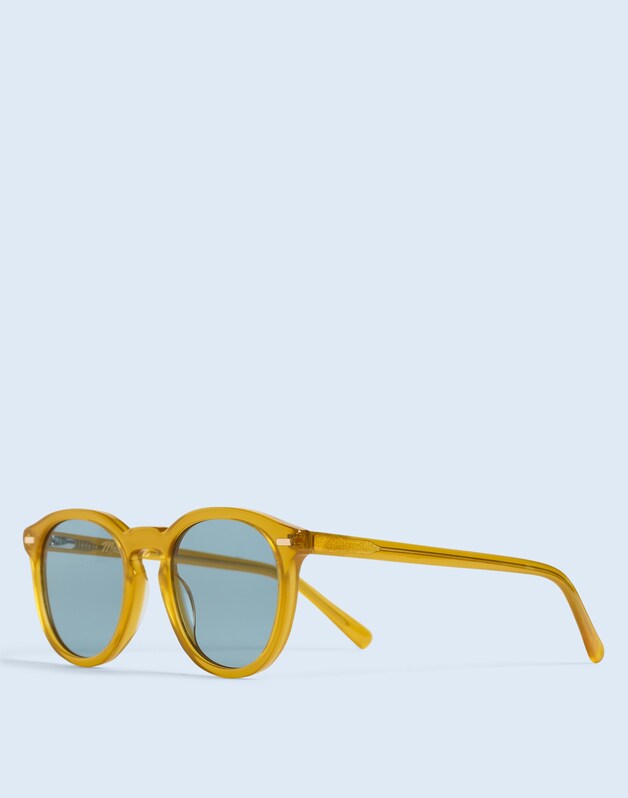 Round Acetate Sunglasses GOLDEN SUNFLOWER