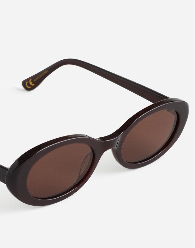 Russell Oval Sunglasses DARK CAROB