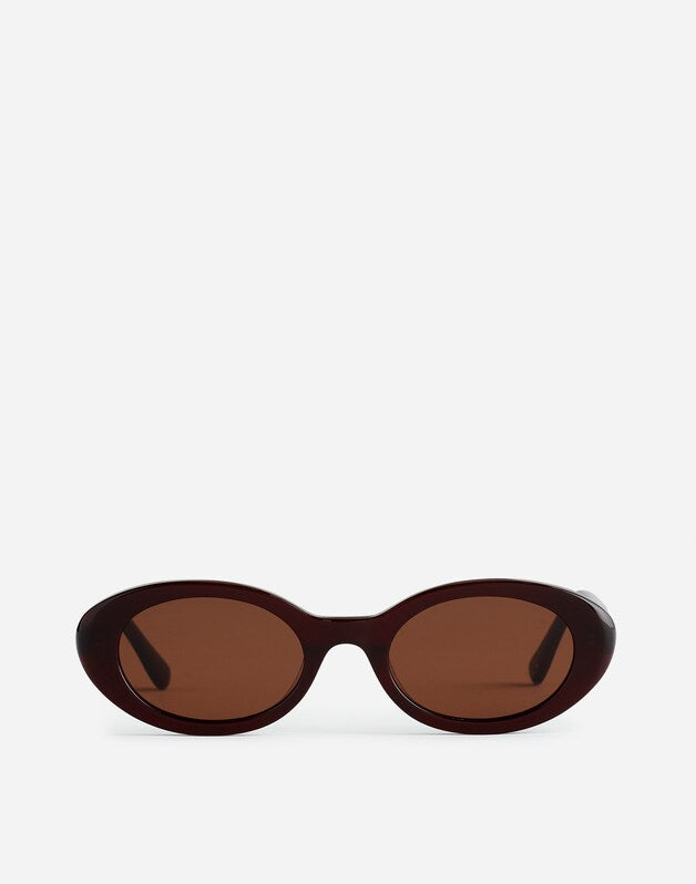 Russell Oval Sunglasses DARK CAROB