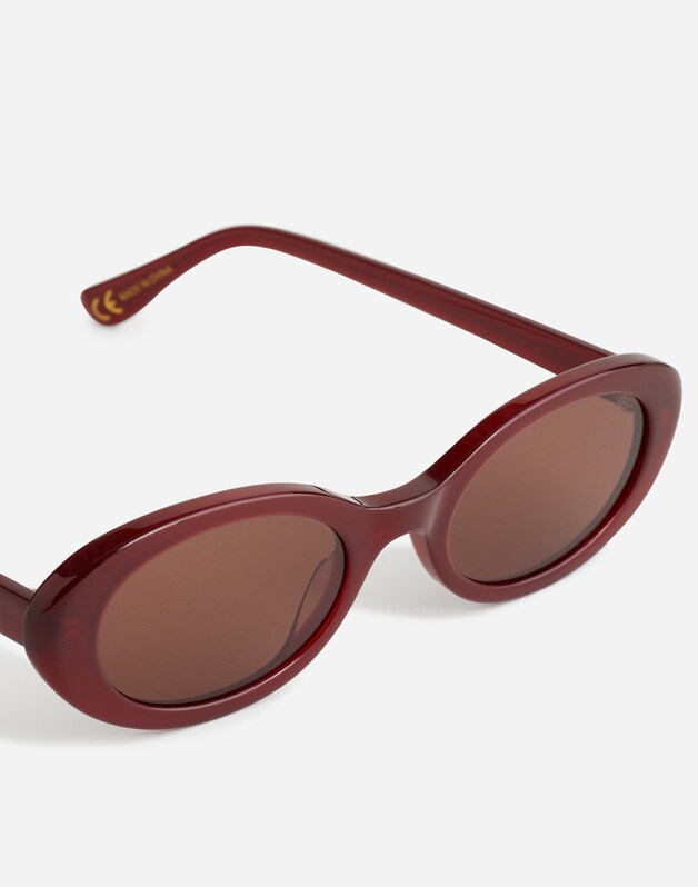 Russell Oval Sunglasses DUSTY BURGUNDY