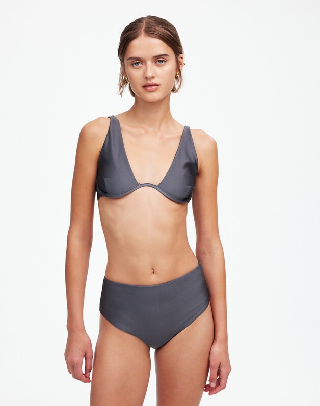 Jade Swim Paloma Bikini Top SLATE SHEEN